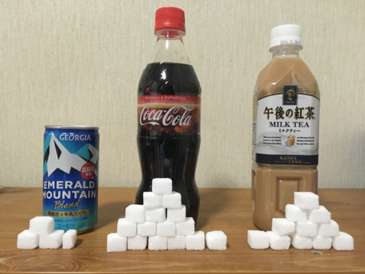 飲み物に含まれる砂糖